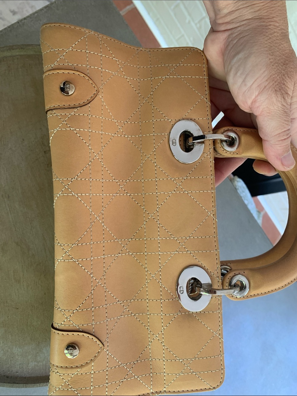 Authentic Christian Dior Calfskin Cannage stitched Small Lady Dior - Picture 12 of 17